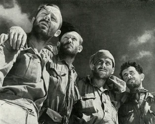 Alors que les Allemands attaquaient à Alamein, ces quatre hommes sont entrés dans les lignes britanniques, vers 1942-1943