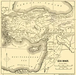 Asie Mineure - carte, 1890