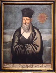 Musée des civilisations asiatiques. Christianisme en Asie : Art sacré et splendeur visuelle. Portrait de Matteo Ricci (un jésuite italien qui a passé la majeure partie de sa vie à apporter le christianisme en Chine). Emmanuele Pereira (You Wenhui)