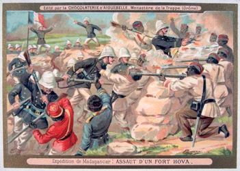 Assaut sur un fort Hova, Madagascar, 1883-1896