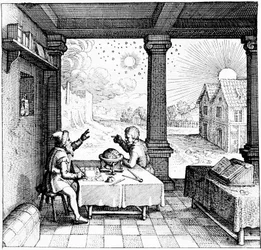 Astrologues préparant un horoscope, 1617-1619