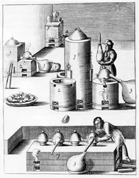 Athanor ou Slow Harry, un four auto-alimenté maintenant une température constante, 1683