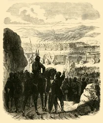 Attila sur le bûcher, après sa défaite par Aetius, 453AD, 1890
