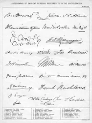 Autographes de personnes éminentes, 19ème siècle