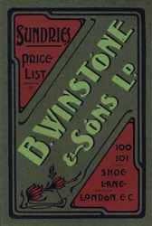 Publicité B. Winstone & Sons Ltd., 1907