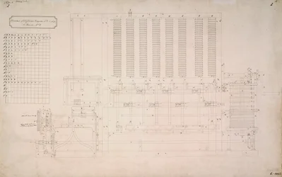 Moteurs de Babbage, vue latérale du moteur différentiel n° 2