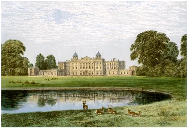 Badminton House, Gloucestershire, maison du duc de Beaufort, c1880