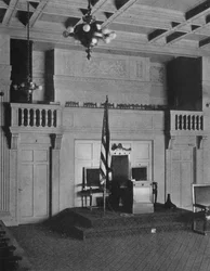 Balcon et estrade dans la salle de loge du Temple maçonnique, Birmingham, Alabama, 1924