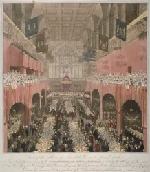 Banquet au Guildhall, ville de Londres, 1814-1815