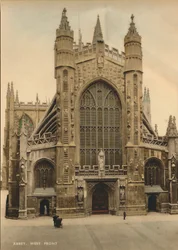 Abbaye de Bath, façade ouest, vers 1925