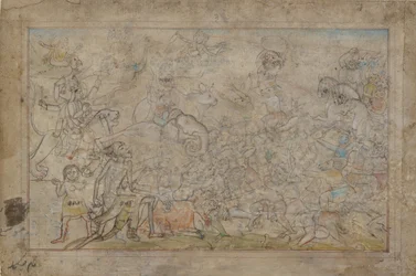 Scène de bataille d
