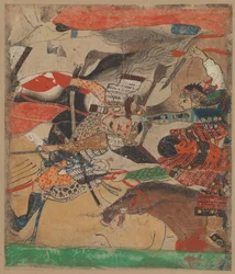 Bataille à Rokuhara, du Conte de la rébellion de Heiji, 14ème siècle