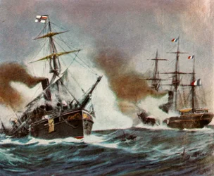 Bataille entre le Meteor et le Bouvet au large de La Havane, 9 novembre 1870, 1936