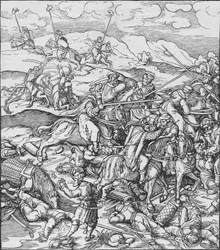 Bataille entre les Mongols sous Timur et les Turcs, vers 1400 1908