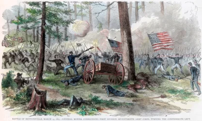 Bataille de Bentonville, Caroline du Nord, Guerre de Sécession américaine, 19 mars 1865