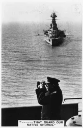 Croiseur de bataille HMS Hood lors des exercices de printemps, 1937