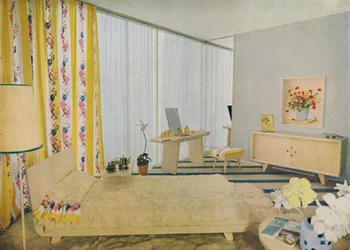 Chambre à coucher conçue par Suzanne Guiguichon, 1939
