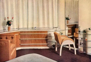 Chambre à Hampstead, Londres, conçue par J. Duncan Miller pour Mme Schneerson
