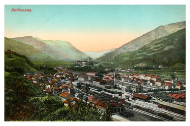 Bellinzone, Suisse, début du XXe siècle