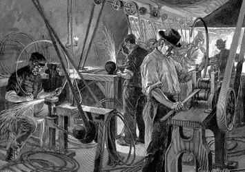 Fabrication de bicyclettes, France, 1896