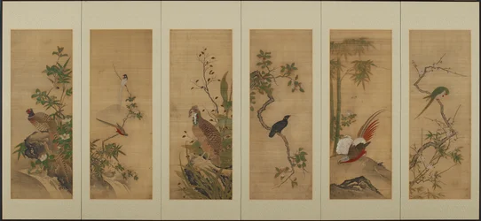 Oiseaux et fleurs, période Edo, 18ème siècle