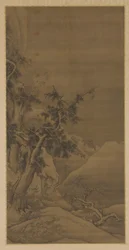 Oiseaux dans des arbres hivernaux, 16ème-17ème siècle