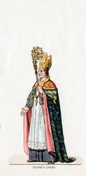 Évêque de Lincoln, costume pour la pièce de Shakespeare, Henry VIII, 19e siècle