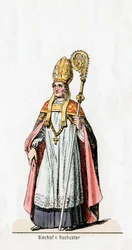 Évêque de Rochester, costume pour la pièce de Shakespeare, Henry VIII, XIXe siècle