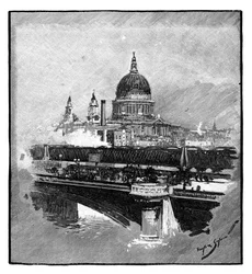 Pont de Blackfriars et cathédrale Saint-Paul, Londres