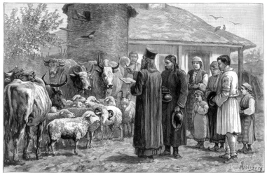 Bénédiction des animaux domestiques, Bulgarie, 1887
