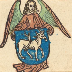 Ex-libris de Hilprand Brandenburg de Bibrach, en ou après 1500