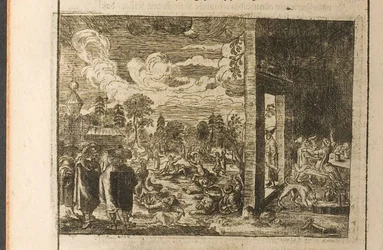 Illustration de beuverie tirée de Voyages au Grand-Duc de Moscovie et au Roi de Perse par Adam Olearius