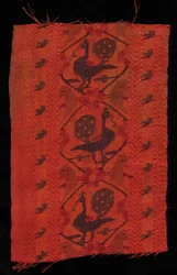 Bordure au motif de paon, années 1600