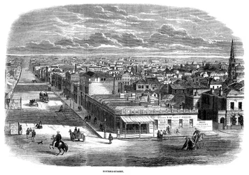 Rue Bourke, Melbourne, Australie, 1863