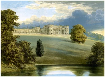 Bowood Park, Wiltshire, maison du marquis de Lansdowne, vers 1880