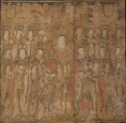 Brahma avec assistants et musiciens