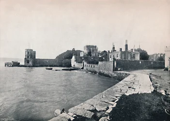 Île de Branksea - Vue générale du château, 1895