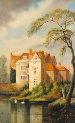 Breadsall Priory, résidence du Dr Erasmus Darwin, Derbyshire, début du 19ème siècle