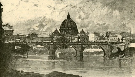 Pont Saint-Ange, Rome, 1890