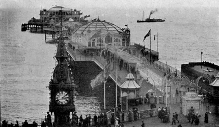 Aquarium de Brighton et Palace Pier, Brighton, East Sussex, début du 20ème siècle