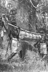 Descente du corps de David Livingstone vers la côte, Afrique, 1873