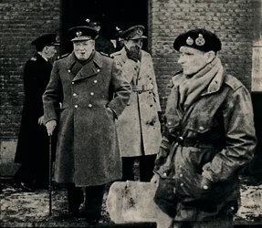 Le Premier ministre britannique visite le front occidental, 1944, 1945