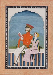 Officier britannique et sa femme, 1850-1860
