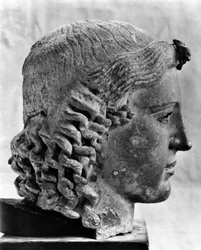 Buste en bronze du dieu grec Apollon, vers 460 av. J.-C., XXe siècle