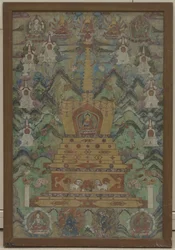 Bouddha dans un Stupa, 16ème-17ème siècle
