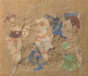 Bouddha avec deux disciples, vers 6ème-7ème siècle