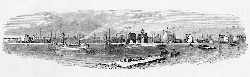 Port de Buffalo, depuis la jetée, 1883