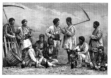 Paysans bulgares, vers 1890
