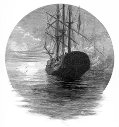 Enterrement des restes du capitaine Cook en mer, 1779