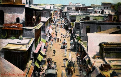 Burra Bazar, Calcutta, Inde, début du 20e siècle